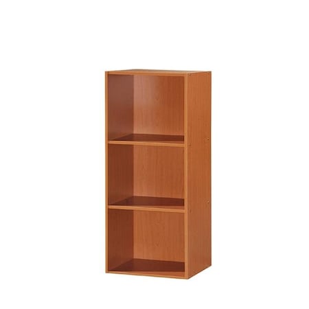 Hodedah Hodedah HID23 CHERRY 3 Shelf Bookcase - Cherry HID23 CHERRY